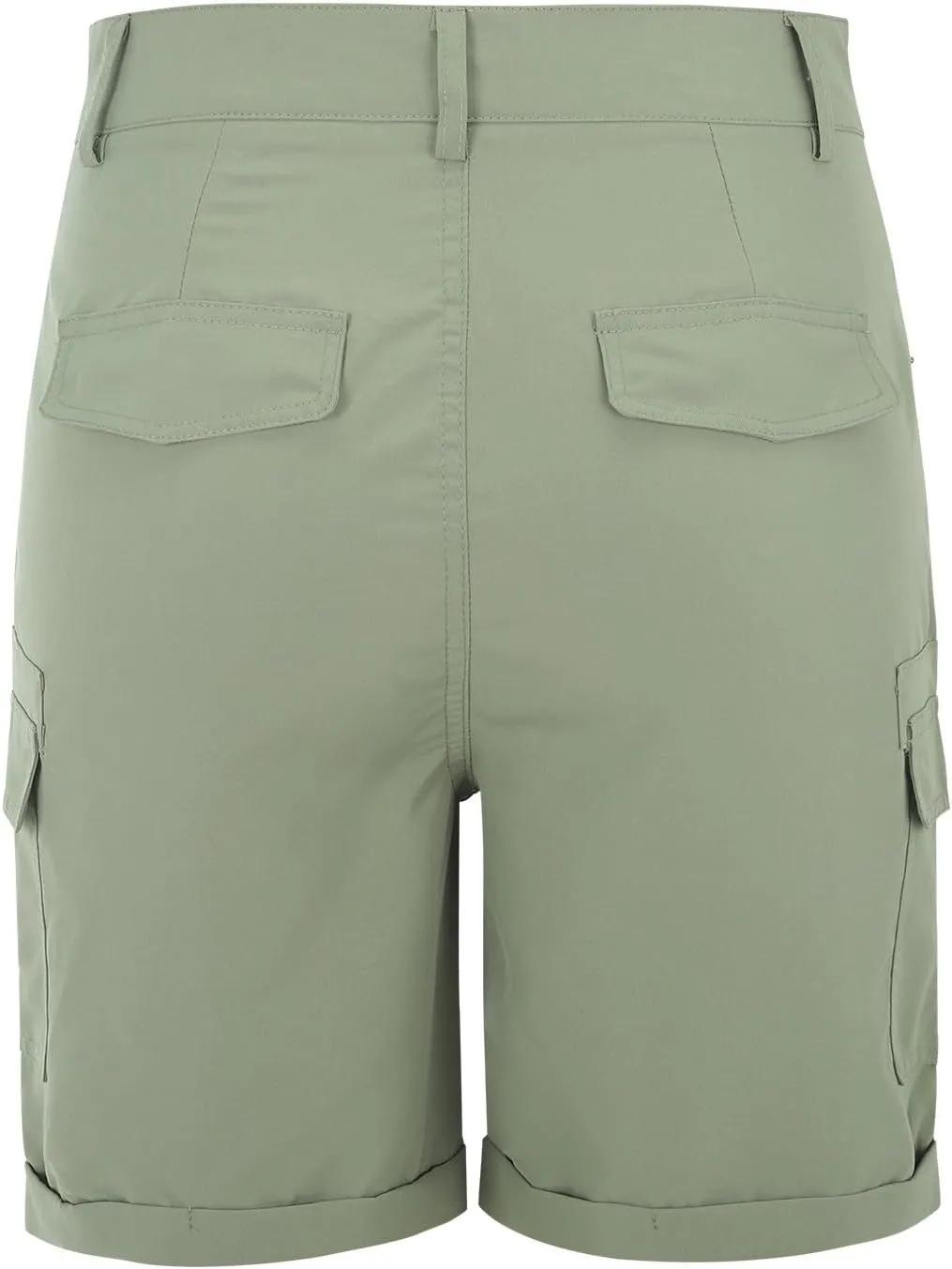 Women's Cargo Shorts Summer High Waisted Bermuda Shorts Casual Trendy Hiking Outfits Knee Length Pant with Pockets