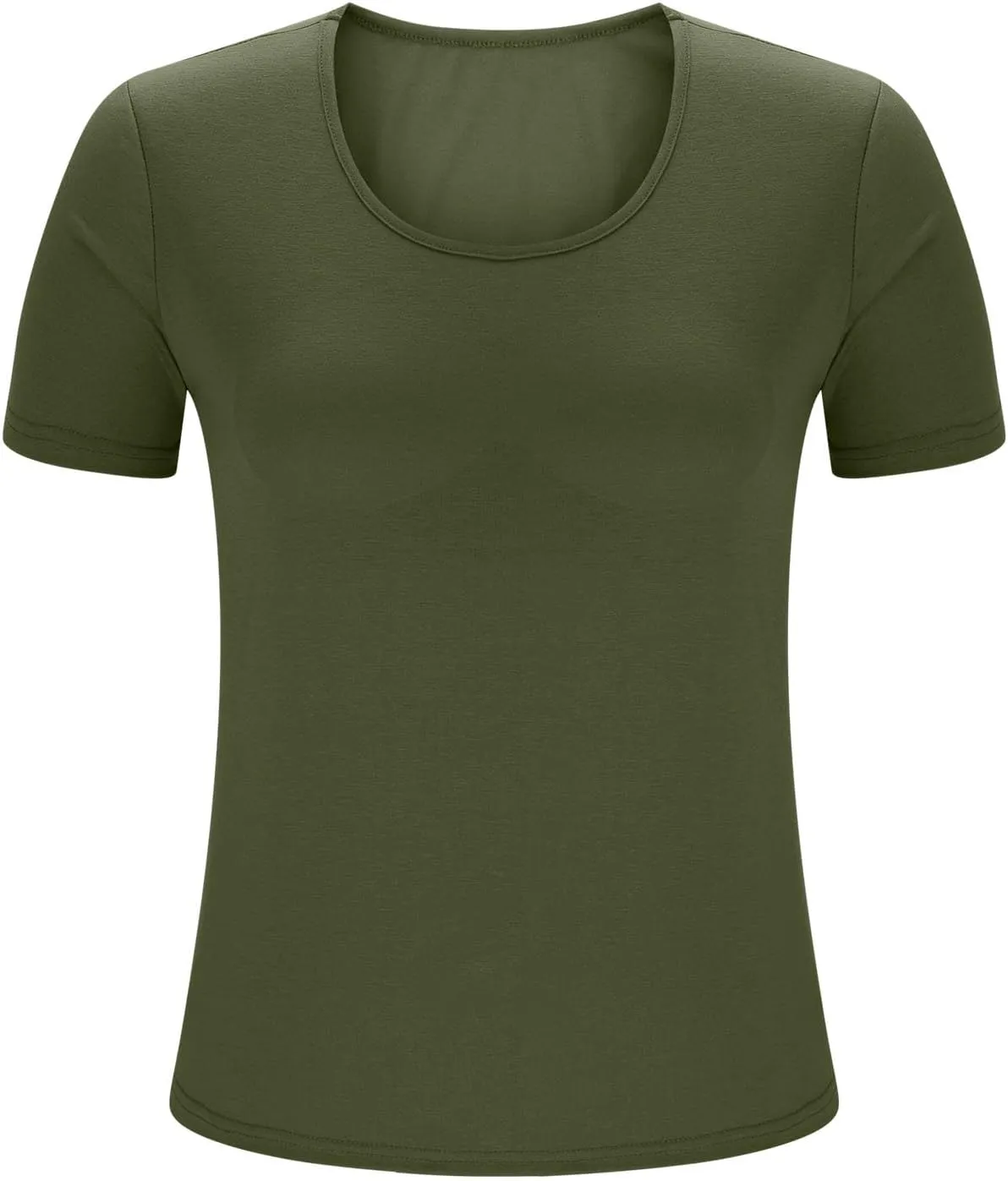 Womens Plus Size Workout Tops with Built in Shelf Bra Short Sleeve T-Shirt Soft Pajama Top Yoga Athletic Shirts
