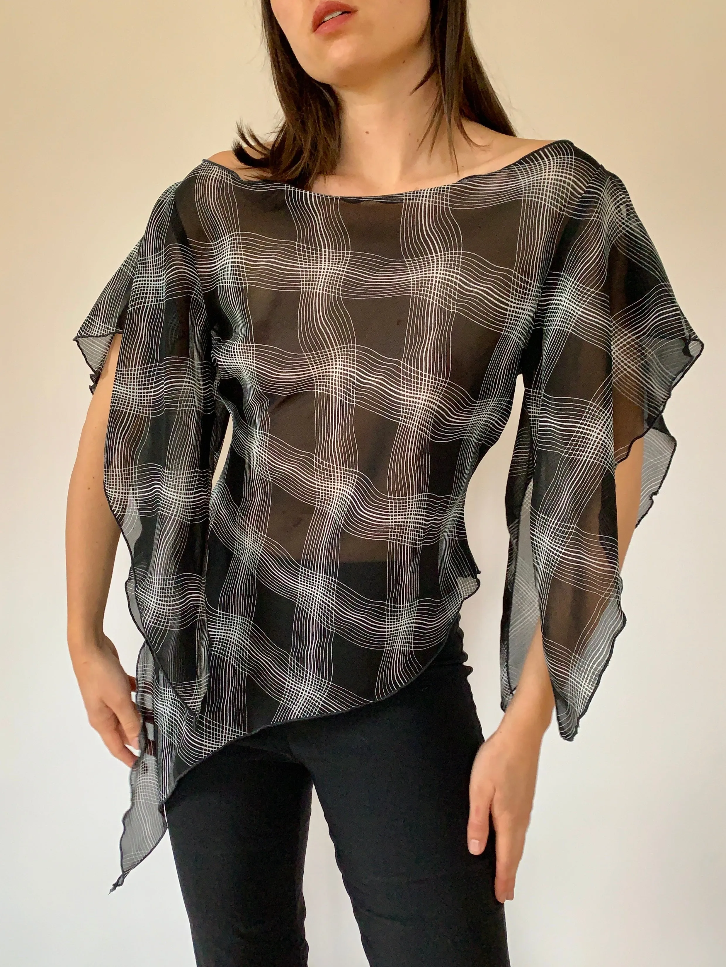 Y2K Flowy Blouse - Medium